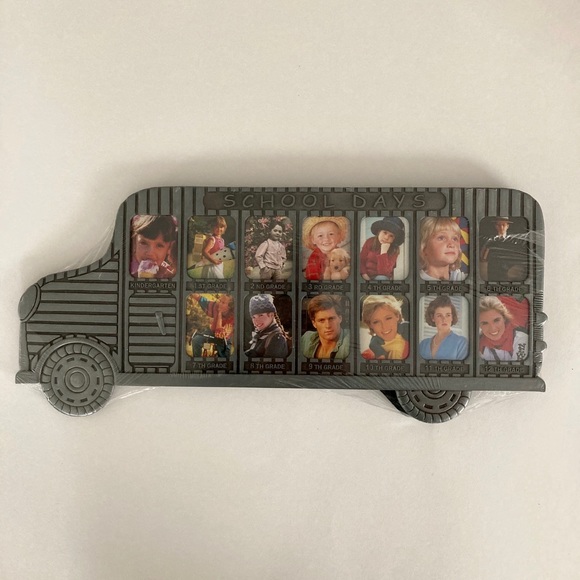 Other - School days K-12 school bus picture frame